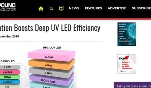 The research and development team of UVLEDTEK has reported on the progress of ultraviolet light-emitting chips in authoritative international semiconductor publications