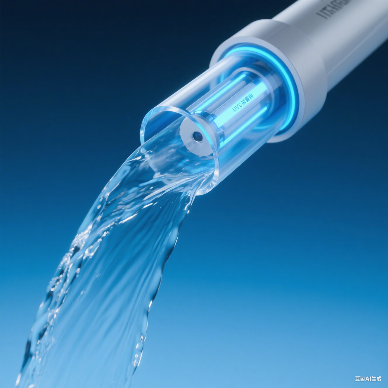 Flowing water sterilization module