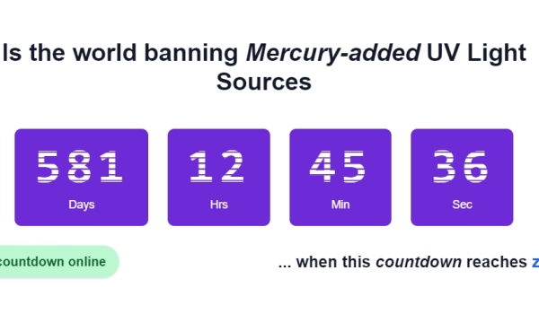 UV zero mercury countdown is in progress